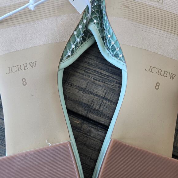 J. Crew Factory Rhinestone Mesh Slide Sandals Size 8 NWOB - Picture 6 of 8